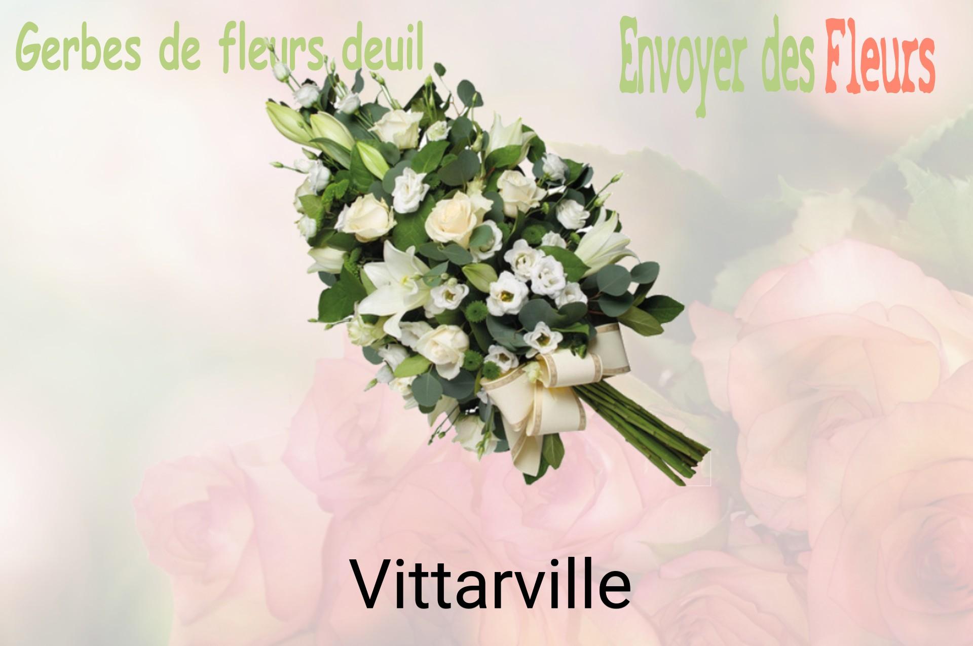 Gerbe de fleurs de deuil livrée à Vittarville